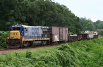 CSX 5864 solo with a work train coming from the P&A